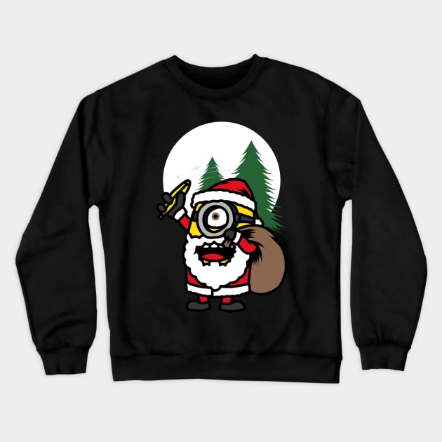 Christmas Santa Minions Crewneck Sweatshirt by CyberpunkTees